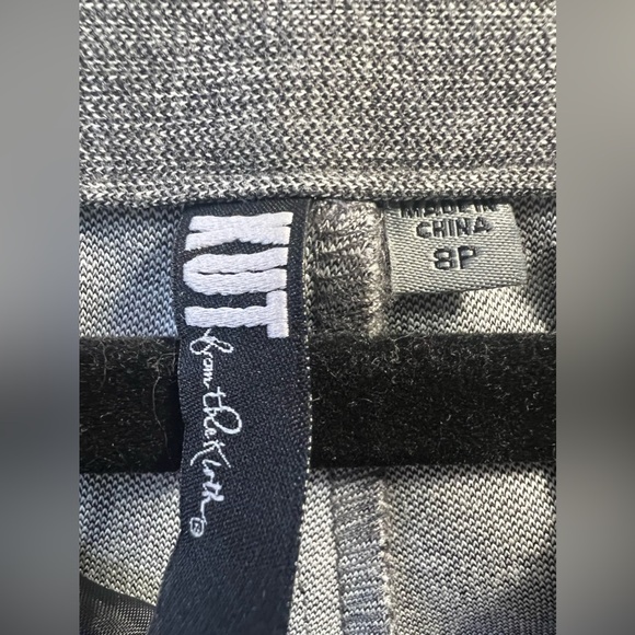 Kut From the Kloth Petites Womens Dress Pants Size 8P Gray Flat Front Pockets - Picture 4 of 5